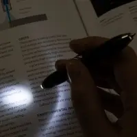 Ручка-спиннер Flipen с фонариком, черная