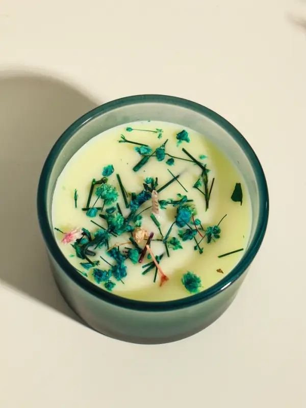 Свеча ароматическая в стакане "Aroma botanical" сухоцветы зелень, роза 7,5х7,5х5 см