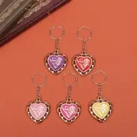 Брелок для ключей на кольце &laquo;Сердце с розой ажур&raquo;, пластик под металл, 4&times;4 см, МИКС