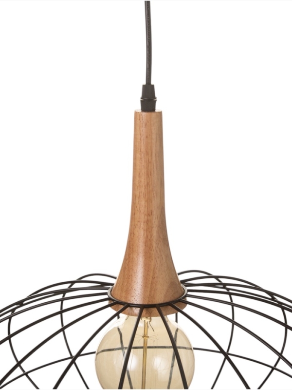 Светильник "Чикаго" 1х40Вт Е27 черный/коричневый 39х39х35(135)см