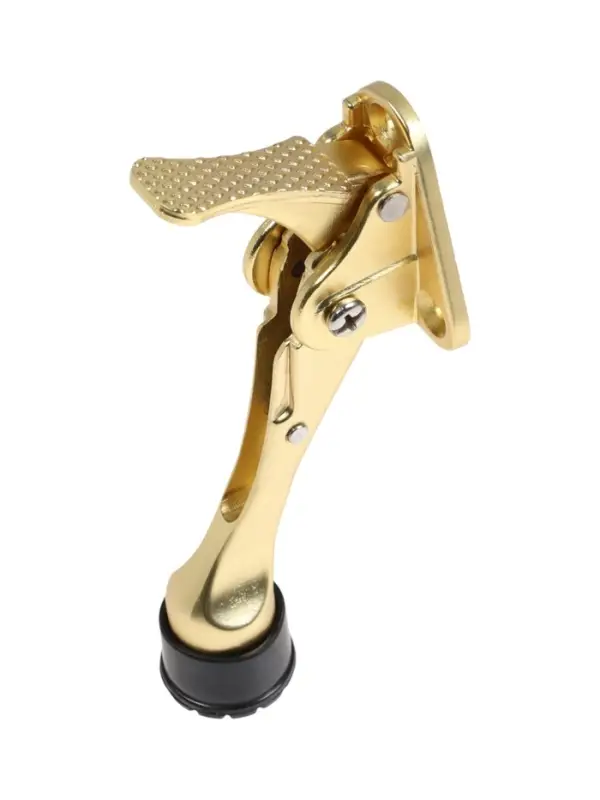 Фиксатор дверной LOCKLAND &ldquo;козья ножка&rdquo;, с автоподъемом, цвет золото