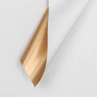 Пленка для цветов, "Золотая сторона", 57x57см &plusmn;1 см белая