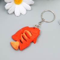 Брелок пластик "Аквариумная рыбка" МИКС 3,7х5,5 см