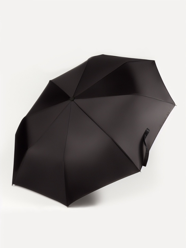 Зонт автоматический &laquo;Black&raquo;, 3 сложения, 8 спиц, R = 48 см, цвет чёрный