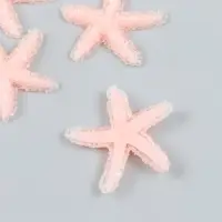 Декор для творчества пластик "Оранжевая морская звезда" сахарная 3,8х0,5х3,8 см