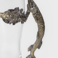 Пивной бокал 500 мл "Щука", подарочный, бронза