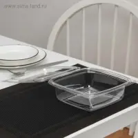 Контейнер одноразовый с неразъёмной крышкой ПР-СК-РГ-А, пластик, 750 мл, 16.8&times;6 см, прозрачный