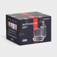 Набор для ванной "Эко" 3 предмета (дозатор, стакан, мыльница)