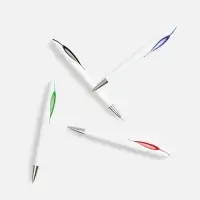 Ручка шариковая Nave, белая с зеленым