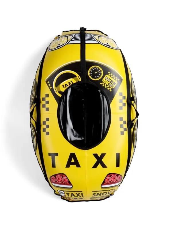 Тюбинг-ватрушка овальный МАШИНКА желтая