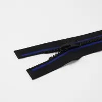 Молния &laquo;Трактор&raquo;, №5, разъёмная, замок автомат, 70 см, чёрная, синяя