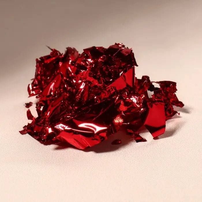 Поталь для декора ногтей, красная