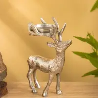 Подсвечник "Лесной олень" 13х7,5х18 см, алюминий