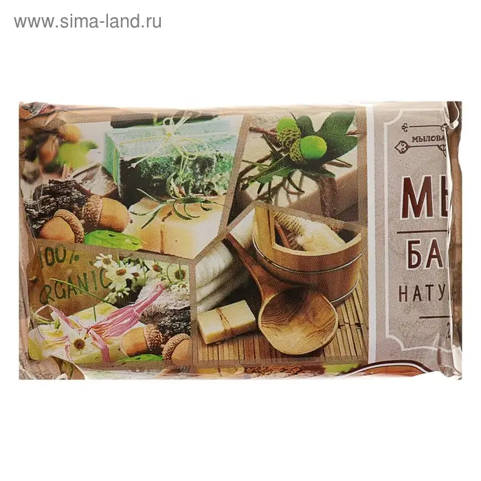 Туалетное мыло в цветной пленке &laquo;Банное&raquo;, 200 г
