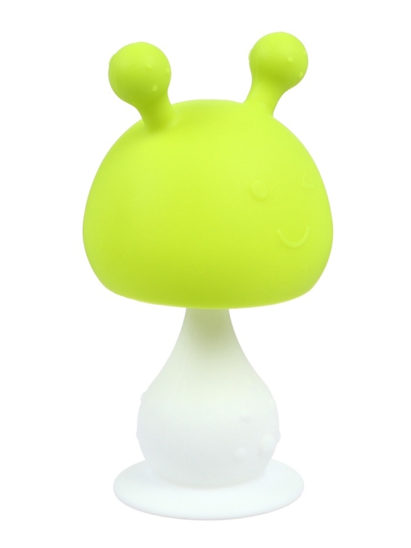 Прорезыватель силиконовый с погремушкой &laquo;Грибочек&raquo;, цвет зеленый, Крошка Я