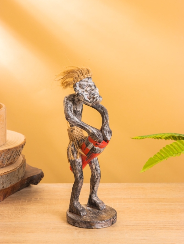 Сувенир &laquo;Абориген с джембе&raquo;, 8&times;7&times;21 см, дерево