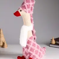 Кукла интерьерная "Гусь в розовом колпаке" 23х10х60 см