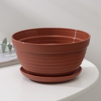 Горшок с подставкой &laquo;Алиса&raquo;, 0,7 л, цвет терракот