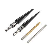 Набор сверл конических и фрезерных ТУНДРА, HSS, 3 - 13 мм, 5 - 16 мм, 6 мм, вороток