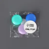 Баночки для хранения, фасовка 3 шт., 5 мл, фиолетовые, зелёные, синие