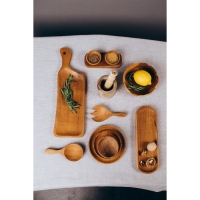 Тарелка 17х17х5 см, тиковое дерево