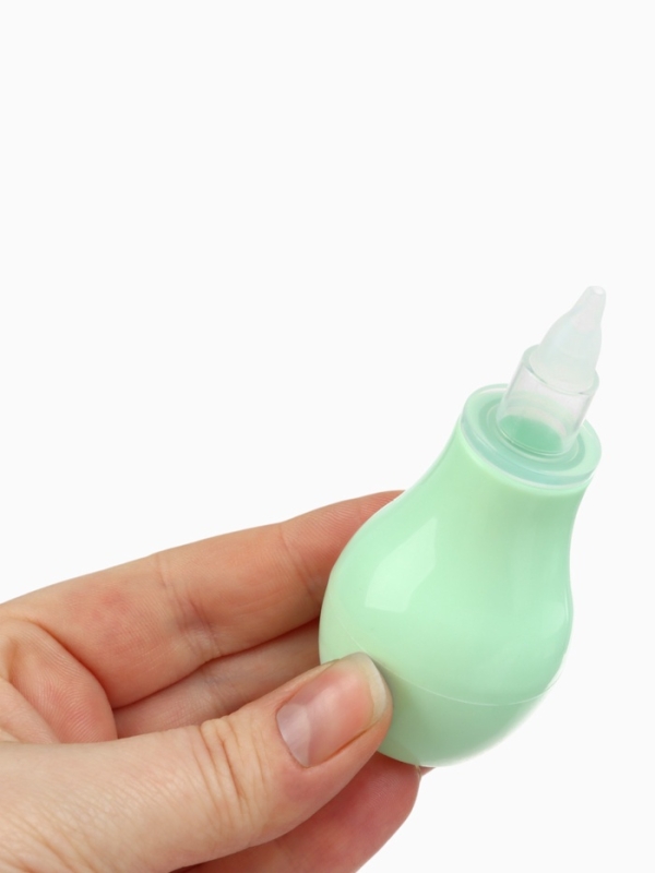 Аспиратор назальный, с колпачком, цвет мятный