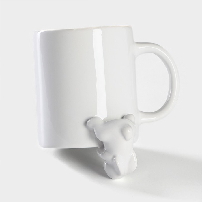 Кружка Доляна &laquo;Зайка&raquo;, 380 мл, цвет белый