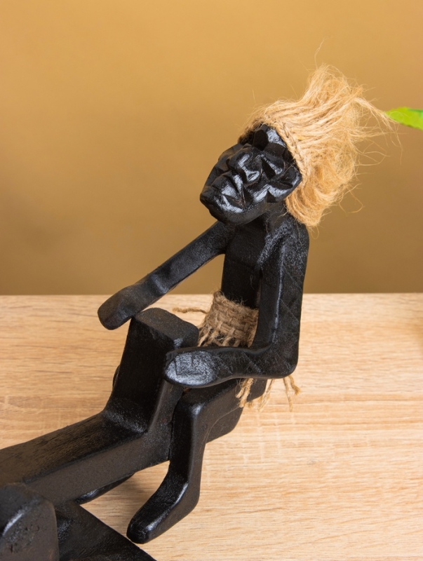 Сувенир &laquo;Аборигены на качелях&raquo;, 33&times;8&times;22 +/- 2 см, дерево