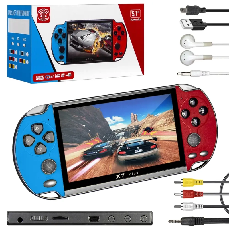 * Игровая приставка X7 Plus красный с синим