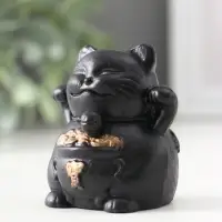 Фигура &laquo;Кот манэки-нэки&raquo;, 5.5&times;5&times;5 см, чёрная