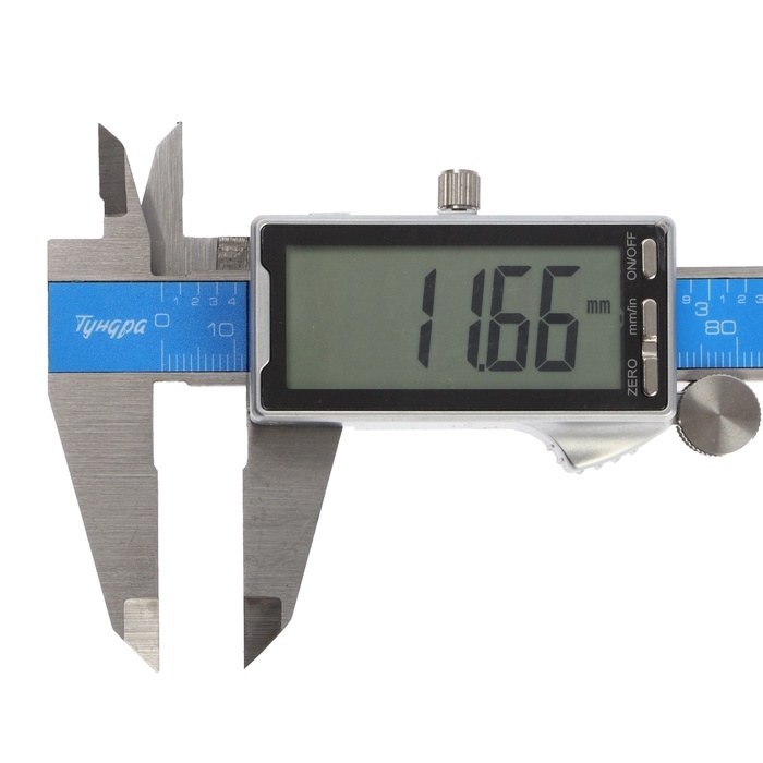 Штангенциркуль электронный ТУНДРА ПРОФИ, металлический, с глубиномером, 150 мм