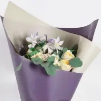 Пленка матовая двусторонняя для цветов и декора, небесно голубой, 60&times;60 см