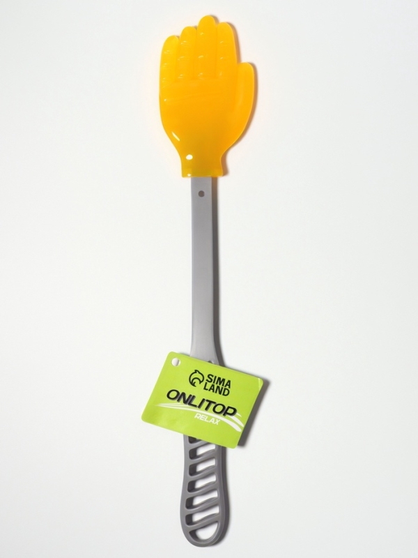 Массажёр пласт/силикон универс 32,5*6*1,5см сер/оранж ОТ