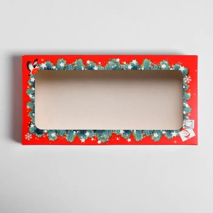 Коробка для шоколада &laquo;Письмо от Дедушки Мороза&raquo;, с окном, 17 х 8.5 х 1.5 см