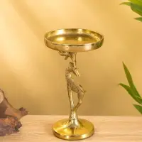 Подсвечник "Зимняя сказка" 10х10х17,5 см, алюминий, золотой