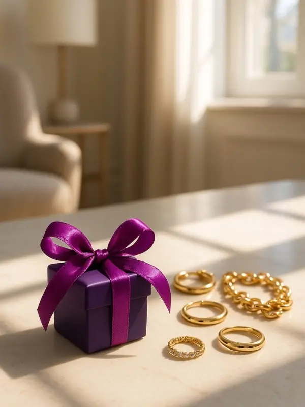 Коробочка подарочная складная &laquo;Презент&raquo; 6&times;6&times;6, фиолетовый