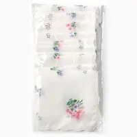 Платки носовые женские Экономь и Я "Полянка" 30*30 см, (набор 12 шт), рис. МИКС,100% пэ