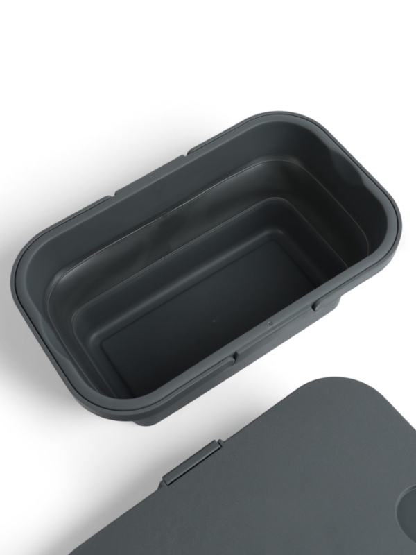 Корзина - столик Maclay 2 в 1, складная, 47 х 28,5 х 23,5 см, стол 45 х 28 х 16 см, серая