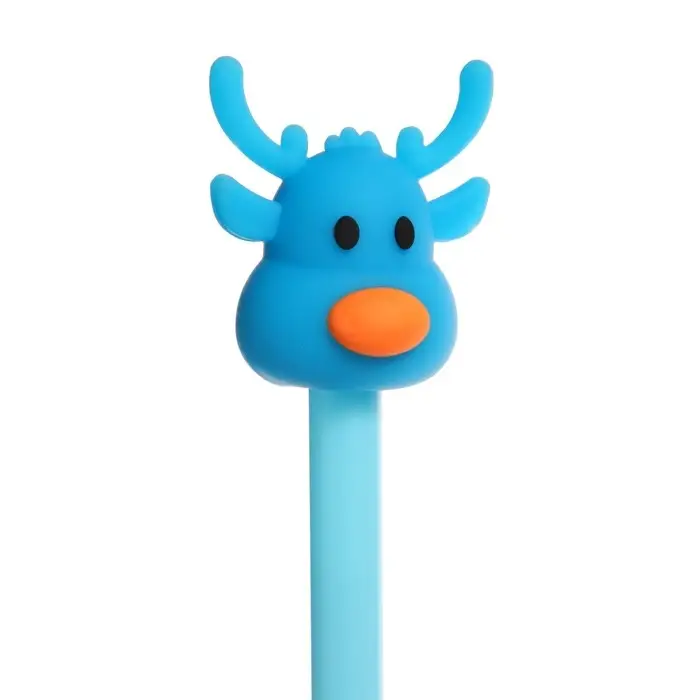 Ручка - прикол гелевая Calligrata &laquo;Олень&raquo;, неавтоматическая, чёрные чернила, 0.38 мм, подарочная, МИКС