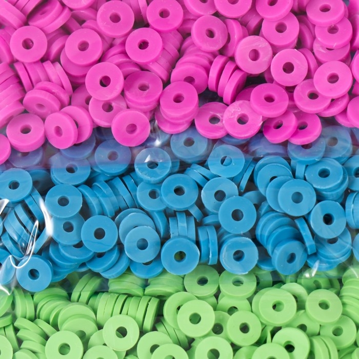 Бусины для творчества PVC "Речка в поле" 5 цветов х 10 гр 0,6 см