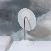 Зеркало настольное, на гибкой ножке, зеркальная поверхность 13,5 &times; 16,2 см, цвет белый