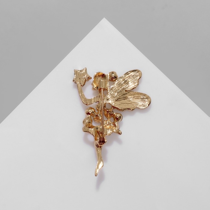 Брошь &laquo;Дюймовочка&raquo;, цвет радужный в золоте