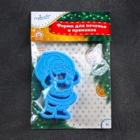 Форма для печенья &laquo;Санта Клаус&raquo;, вырубка, штамп, 10,2&times;7,3 см, цвет микс