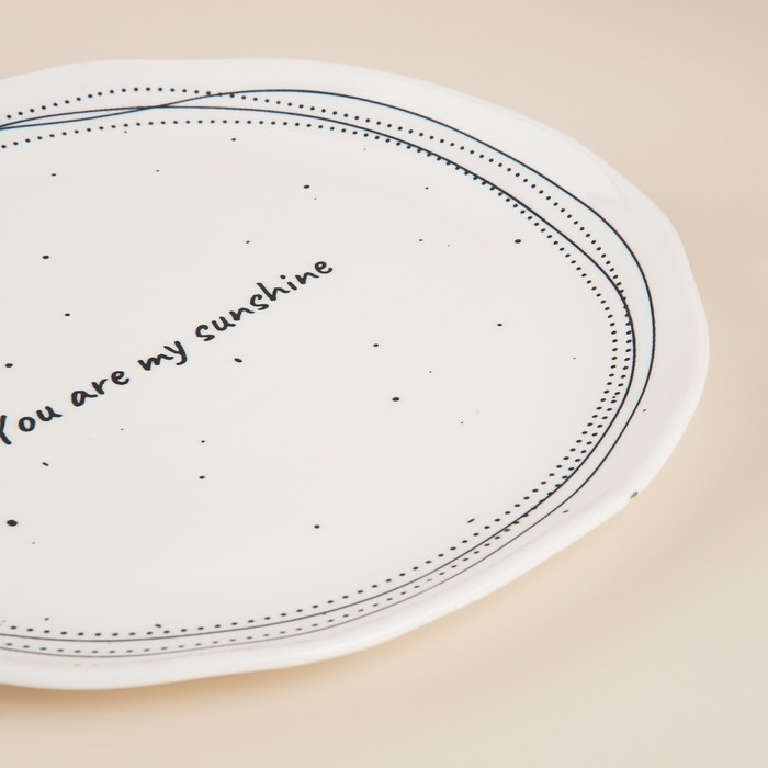 Набор тарелок фарфоровых SL Home &laquo;Милый дом&raquo;, d=27 см, цвет белый