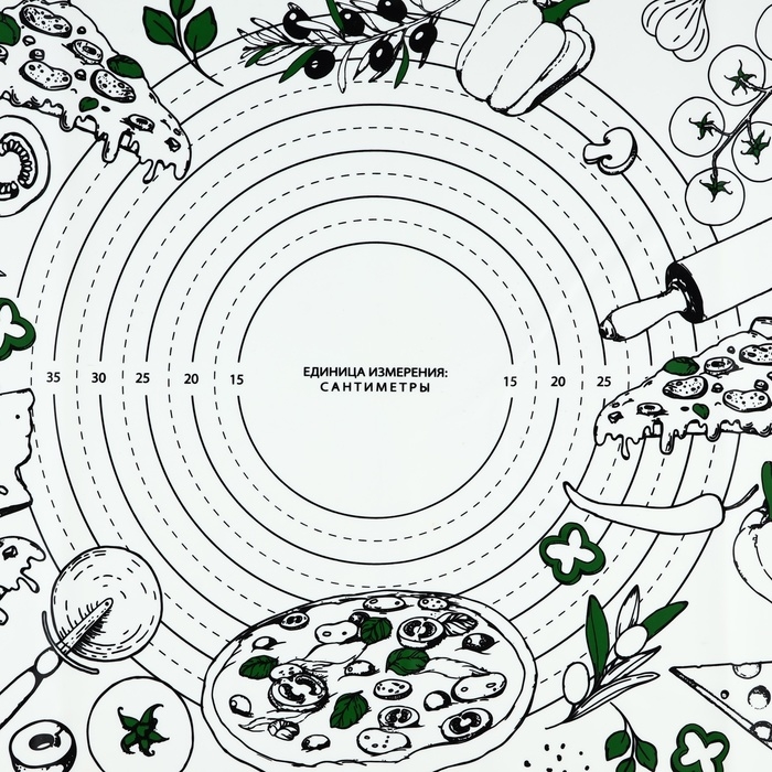 Силиконовой коврик для выпечки &laquo;Pizza time&raquo;, 50 х 70 см