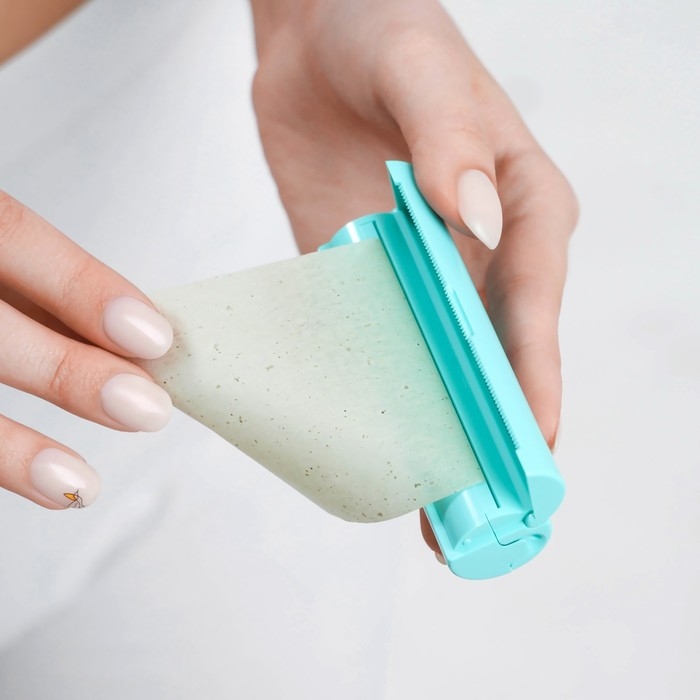 Салфетки матирующие, в рулоне, d = 2,4 &times; 9 см, 7 м, цвет зелёный