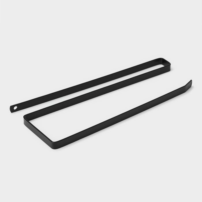 Держатель для бумажных полотенец подвесной Доляна, 26&times;1,5&times;12 см, цвет чёрный