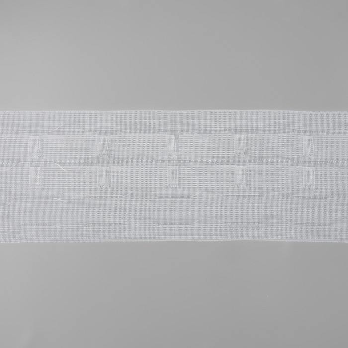 Шторная лента, органза, 8,5 см, 25 &plusmn; 1 м, цвет прозрачный