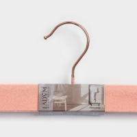 Вешалка для брюк и юбок LaDо́m Rose Gold, 33&times;3&times;12 см, покрытие вельвет, цвет розовый
