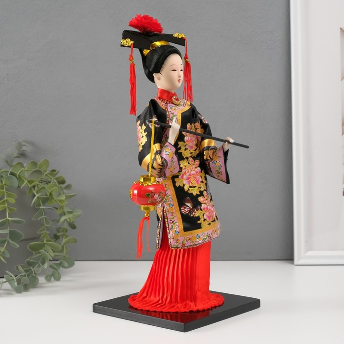 Кукла коллекционная "Китаянка в национ. платье с китайским фонариком" МИКС 32х12,5х12,5 см